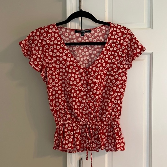 One Clothing Cinched Waist Blouse - Picture 1 of 3
